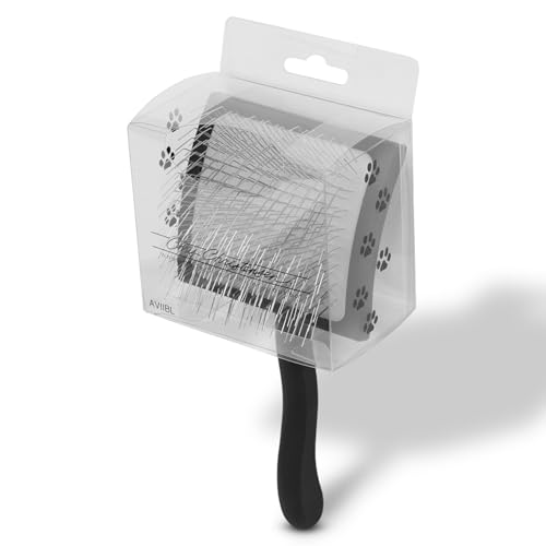 Chris Christensen Big K Slicker Bürste, Pflegen wie ein Profi, Fluff Entwirrung Stil, spart Zeit & Energie, Schwarz, groß, für Haustiere, perfekt für Hunde & Katzen