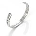 NA Damenarmband Armbänder,Armreif，Weizenähren C-förmige Drehung Armbänder，Rostfreier Stahl，（Gold Silber） Damenmanschetten Öffnung Armreif Handgelenk Schmuck Zubehör Valentinstag Geburtstag Sgeschenk