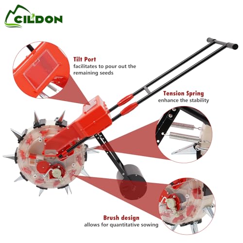 Sembradora manual de jardín con caja de 8.27 lb miniatura 5
