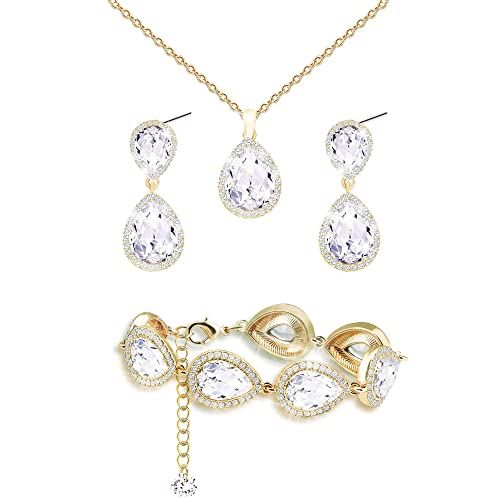 Will You Be My Bridesmaid Jewelry Set for Wedding of 4, 6, 8 - Silver, Gold, Rose Gold Bridesmaid Necklace, Earrings, Bracelet Set - Proposal Gifts