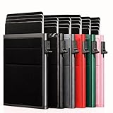 DÍGONO Tarjetero Metalico Hombre y Mujer Proteccion RFID, Porta Tarjetas de Credito, Wallet, Billetera, Carteras para Hombre y Mujer con Doble Bolsillo Exterior (Negro)