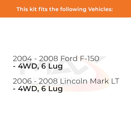 Image of Max Advanced Brakes Front Brake Kit Compatible With 2004 2005 2006 2007 2008 Ford F150 Compatible With Lincoln Mark LT Replacement Cross Drilled Disc Brake Rotors and Ceramic Brake Pads