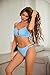 Avidlove Avidove Sexy Lingerie for Women Stretchy Lace Bra and Panty Set Two Piece Sheer Bralette Light Blue X-Large