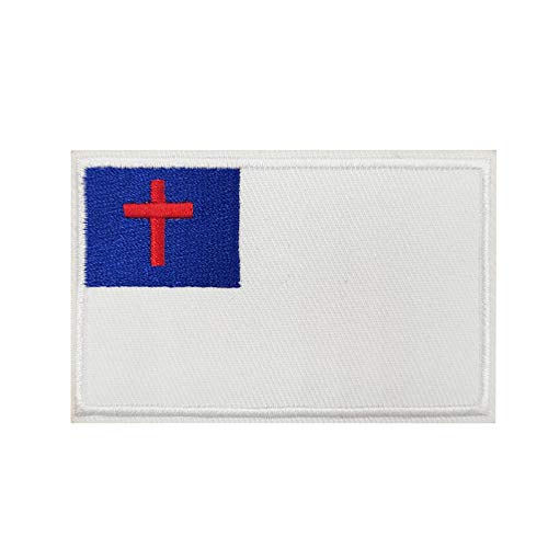 Cute-Patch Christian Flag Embroidered Iron On Patch