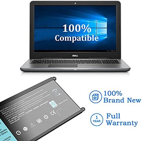 HASESS WDX0R Battery Replacement for Dell Inspiron 13 5368 5378 5379 7368 7378 Battrey Inspiron 14 7460 Inspiron 15 5565 5567 5568 5578 7560 7570 7579 7569 Battrey Inspiron 17 5765 5767 - 42Wh/11.4V