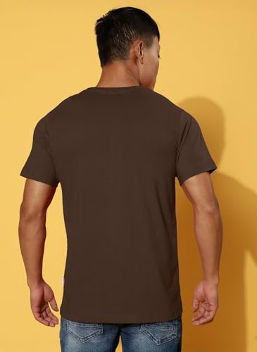 Image of Veirdo Men's Trendy Graphic Regular Fit T-Shirt Combo Pack of 2 | Casual Pure Cotton Round Neck Tees | Stylish Fashion Tops for Everyday Wear | Sizes: S to XXL