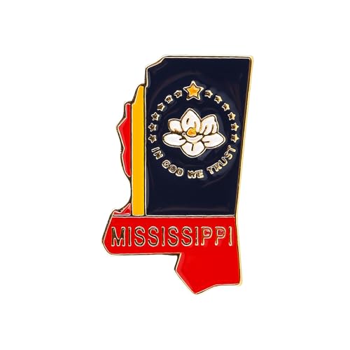 Image of State Shaped Map Lapel Metal Pin Enamel Brooch Keepsake Beautifully Designed for Backpack Hat