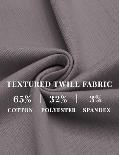 COOFANDY Mens Casual Pants Elastic Waist Drawstring Chino Pants Cotton Twill Trousers with Pockets2