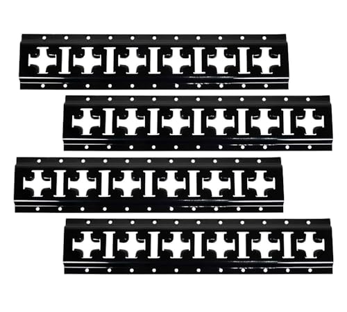Mytee Products 4 Pack 2 ft X Track Tie Down Rail ETrack Rail with Horizontal & Vertical Slots Black Powder Coated Finish 12 Gauge Steel - Allows E-Track Straps in Horizontal or Vertical Alignment