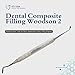 Dental Composite Filling Woodson 2 – Stainless Steel Tools for Resin Application Cavity Filling Shaping – Autoclavable Dental Instruments for Dentists and Students Plugger and Paddle Handle 9