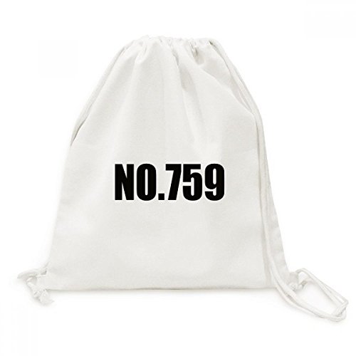 Sac à dos souple Numéro Chanceux No.759 en toile avec cordons de serrage