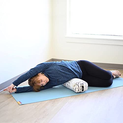 Hugger Mugger Junior Yoga Bolster - Blue - Narrower Profile, Very Firm, Great For Smaller Yogis, Heart-Opening Poses Or Under The Knees, Handmade In Usa #TOP1