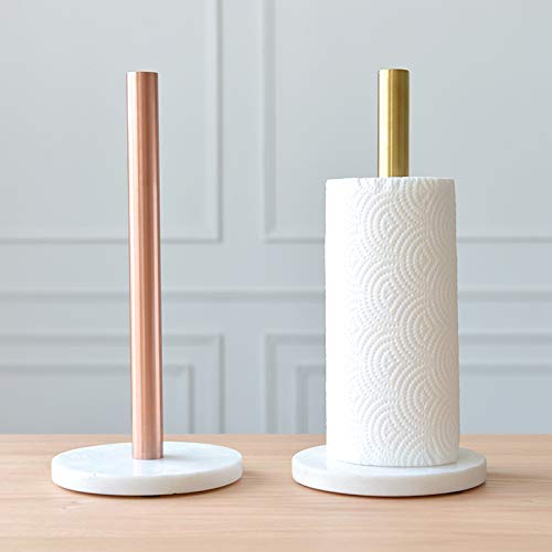 Soporte para rollo de papel de cocina de mármol para organizar con estilo