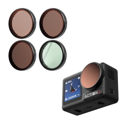 Waterproof Filter Set for DJI OSMO Action5Pro/4/3 Optical Glass Filter ND8/16/32 Neutral Density and CPL Polarizing Optical Filters for Action5Pro/4/3 Lens
