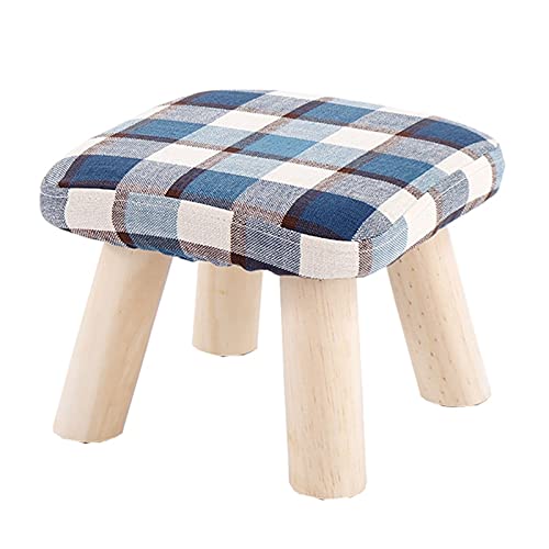 Tabouret cube avec tabouret de table basse en bois massif lavable facile à nettoyer Petit banc...