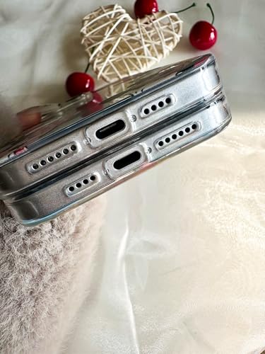 Cute Cartoon Case for iPhone 11 Pro Max，Silver Laser Feather Soft Bumper Shockproof Protective Case for Women Men Teens Kids(Side-11PM)