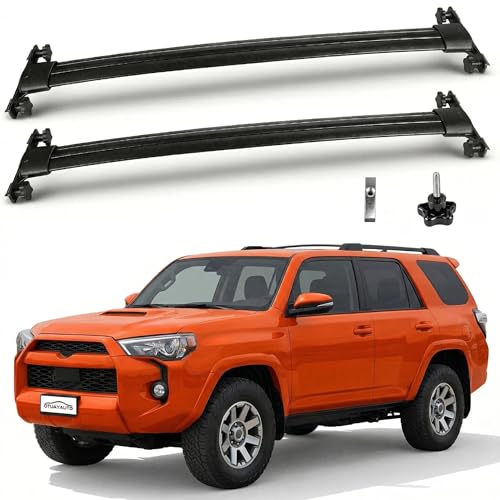 OTUAYAUTO Lockable Roof Rack Cross Bars - Compatible with Toyota 4Runner 2010-2024 Aluminum Heavy Duty Anti-Theft 220lbs Roof Crossbars for Luggage Racks Bike Kayak Snowboard Non-Corrosion