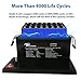 Tian Power 120Ah 24V Lithium Battery, Rechargeable Deep Cycle 24V LiFePO4 Battery Built-in 100A BMS with 4000+ Cycles, Perfect for RV/Camper, Solar, Off-Grid, Boat, Marine, Trolling Motor