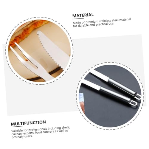 Set de 2 utensilios para barbacoa de acero inoxidable miniatura 3