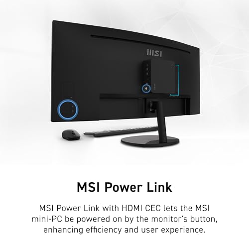 Image of msi PRO MP341CQ E12 34-inch VA 3440 x 1440(UWQHD) Computer Monitor, 120Hz, Adaptive-Sync, HDMI, DisplayPort, VESA Mountable, Speaker, 1ms, Black