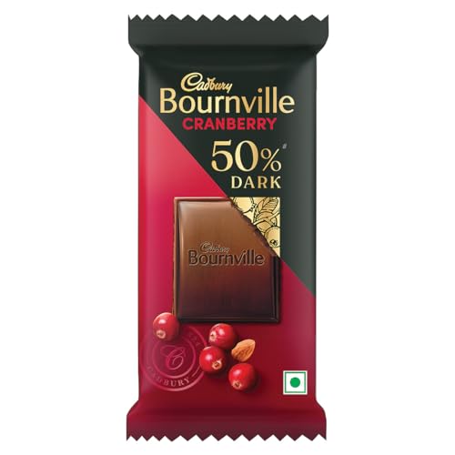 Image of Cadbury Bournville Cranberry 50% Dark Chocolate Bar, 30 g