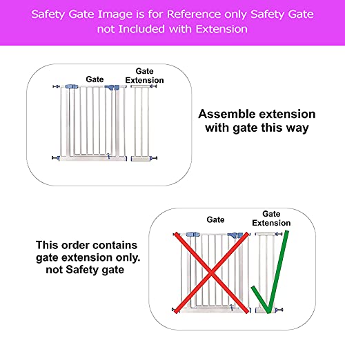 Image of Safe-O-Kid - 20CM Safety Gate Extension /Barricade Baby Safety Metal Extension with One Year Warranty