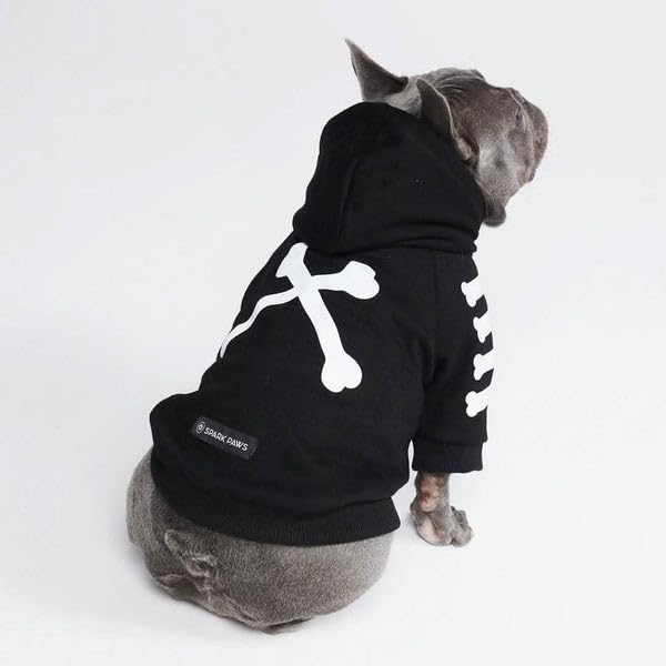 Image of Spark Paws Dog Hoodie - Premium Dog Sweater for Small, Medium, and Large Dogs | Warm Outfits for French Bulldogs, Pitbull, Puppy, Winter Jacket Alternative - Woof - XL