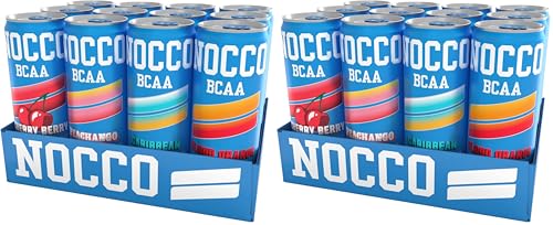 Image of NOCCO BCAA Energy Drink Variety Pack - 12 Fl Oz (Pack of 24) - Sugar Free Caffeinated Drink - Carbonated & Low Calorie with BCAAs, Vitamin B6, B12, & Biotin - Grab & Go Performance Drinks