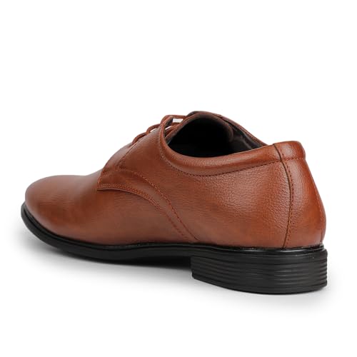 Image of Liberty Fortune HOL-130E Formal Lacing Derby Shoes for Men with PVC Sole | PU Outsole | Comfortable & Lightweight | Cushioned Footbed | Durable & Trendy Design