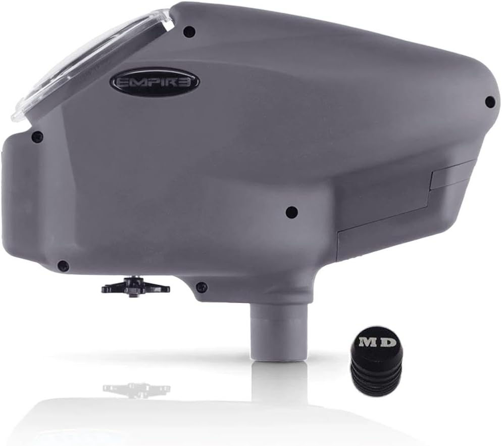 Maddog Empire Halo Too Electronic Paintball Loader with HK Army Epic Speed Feed and HPA Paintball Tank Fill Nipple Protector Accessory Package - 20+ BPS