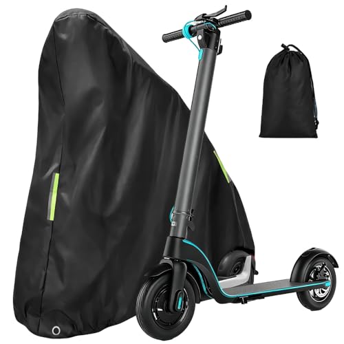 BIZOI Funda para Patinete Eléctrico, 420D Oxford Impermeable y Resistente al Invierno con Reflectante y Bolsa Compatible Universal con la Mayoría de Patinetes Eléctricos, 140x130 cm