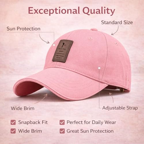 Image of Baseball Cap for Men Original Adjustable Unisex Cap, Mens Caps Stylish, All Sports Type Caps or Hats, Free Size, UV Protection, Sports Cap for Men's, Outdoor Casual Wear (Pack of 1)