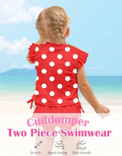 Toddler Girls Swimsuit Cute 2 Piece Tankini Bathing Suit Ruffle Beach Bikini Summer Swimwear 2-6T4