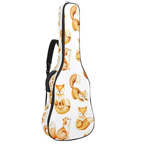 Sac à dos guitare acoustique imperméable motif vaisseau spatial Rocket Moon 42.9 pouces