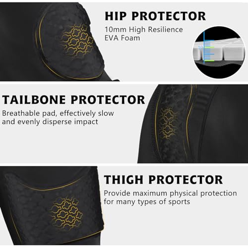 Mens Padded Football Girdle with Pads Hip Thigh Butt Tailbone Protector Pants Youth Adult Protective for Baseball3