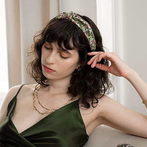 Jaciya Headbands For Women Girls Hairband 10Pcs Knotted Headband For Women Top Knot Turban Hair Bands Wide Polka Dot Yellow,Orange,Blue,White,Green,Grey,Purple One Size #TOP3