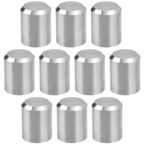 SG Store 10 Stück Zier-Endkappen für Handläufe 304 Edelstahl Runde Handlauf-Endkappen Ersatzteil Außendurchmesser 12mm Innendurchmesser 10mm Länge 15mm Handlauf-Endabdeckung