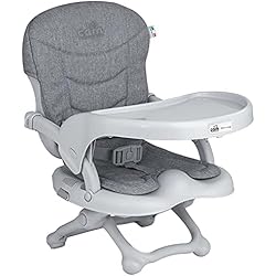 Trona Portatil Cam CAM Il Mondo del Bambino - art.S333/C244 - Elevador silla Smarty Pop - Made in Italy - ideal de 6 a 36 meses - MEZCLA GRIS