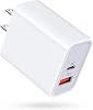Pixel 10 Pro XL Fast Charger, 20W USB C Power Adapter for Google Pixel 10 9 Pro XL Fold 8a 8 8Pro 7a 7 7Pro 6a 6 6Pro 5 4 4a 4XL 3 3a 3XL 2XL, Dual Port Type C Wall Charger Fast Charging Block