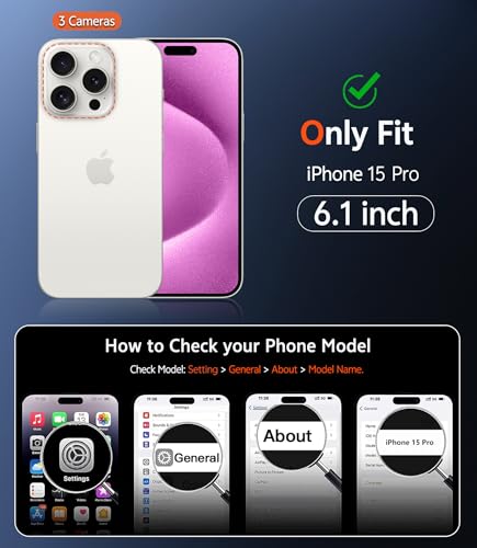 Image of FNTCASE for iPhone 15 Pro-Max Case: Clear Magnetic Phone Cases with Screen Protector Compatible with Magsafe Slim Anti Yellowing Rugged Shockproof Protective Transparent Cell Phone Cover (B-Pink)