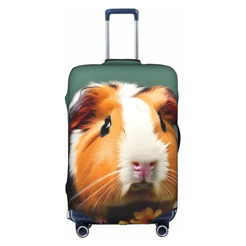 Housse de valise cochon d'inde blanc pour des vacances en famille sans stress