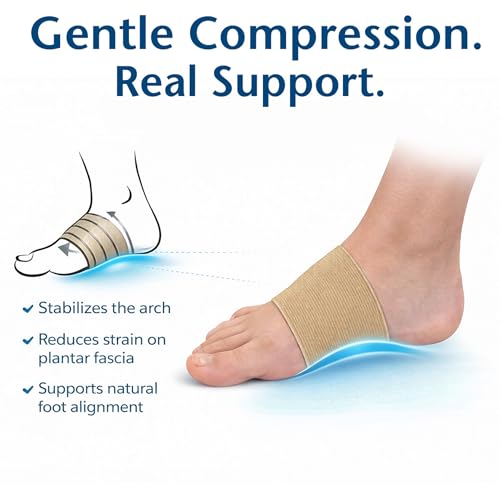 Image of Pedifix Arch Support Bandages with Compression, Small 1 Pair | Targeted arch compression helps relieve plantar fasciitis, flat feet, overpronation and foot fatigue. Fits most shoes.