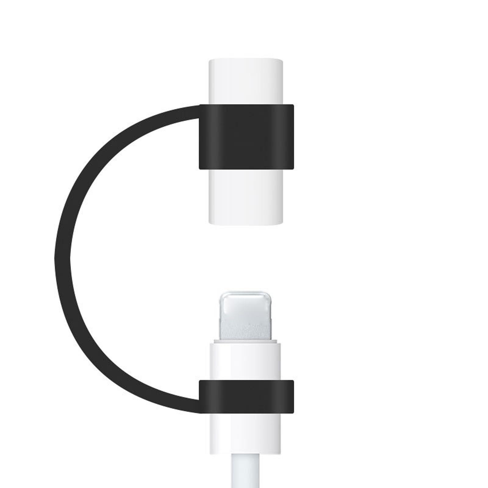 Manchons Silicone Anti-perte Pour Câble De Charge - Adaptateur USB, USB-C, Pencil - 2 Pièces
