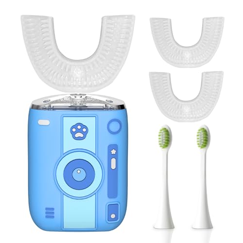 yeklike Adult u-Shaped Electric Toothbrush, 360 ° Cleaning Toothbrush, ultrasonic Toothbrush for Cleaning Teeth, Wireless Rechargeable Automatic Toothbrush Set for Travel or Home use