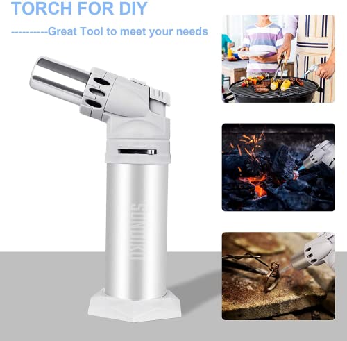 Mini Kitchen Torch, Sondiko Butane Torch Refillable Blow Torch Lighter With Adjustable Flame&Safety Lock For Cooking, Bbq, Creme Brulee, Diy, Soldering (Butane Gas Not Included) #TOP5