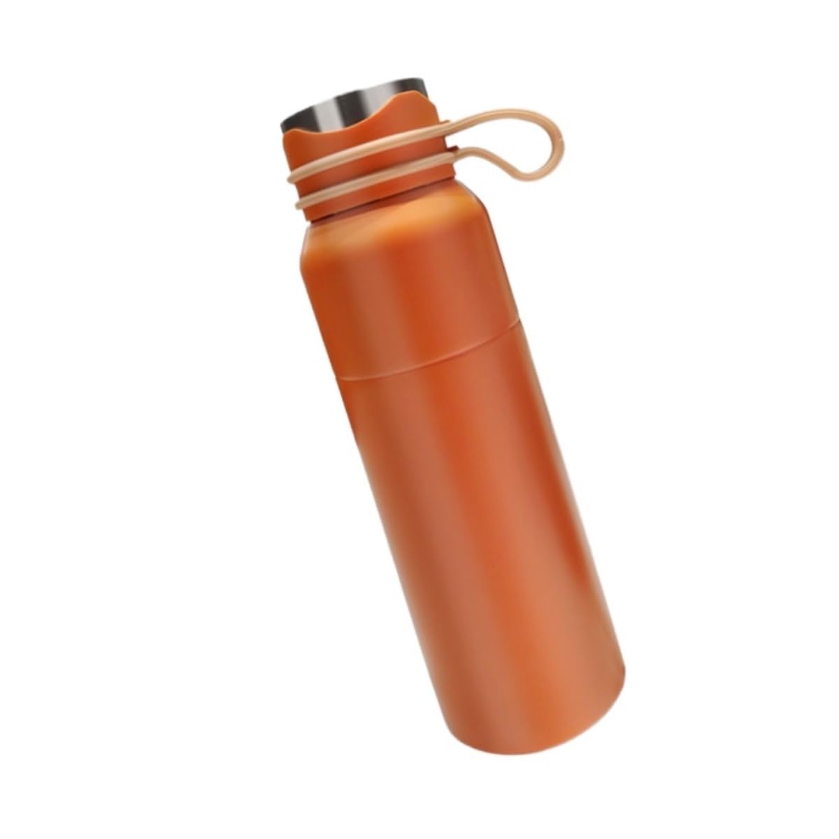 Butelka,Szczelna Kubek Termosowy Ze Stali Nierdzewnej Prosty Biznesowy Kubek Na Wodę Outdoor Sports Przenośna Butelka Na Wodę Napoje(Oranje)