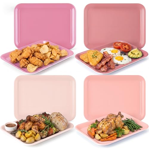 Tiangrid 4 Pieces Wedding Serving Trays Melamine Platters
