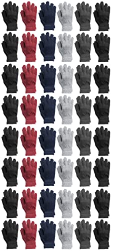 Image of Wholesale Bulk Winter Magic Gloves Warm Brushed Interior, Stretchy Assorted Mens Womens