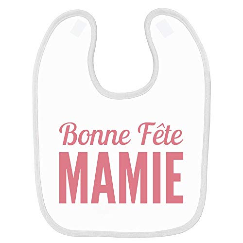 Mygoodprice Bavoir bébé imprimé bonne fête mamie rouge Blanc