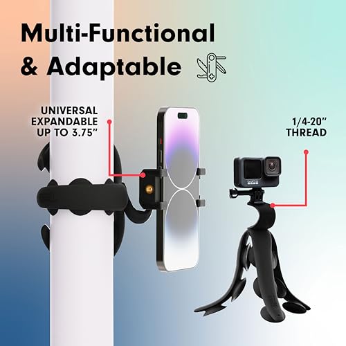 Tenikle® PRO – Tripé tentáculo flexível para celular e câmera de ação GoPro, Insta360, DJI Osmo, com